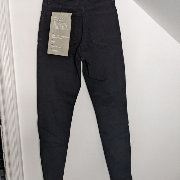 EVERLANE Black Curvy Authentic Stretch High Rise Skinny Jean NEW 23 Ankle - Picture 5 of 8